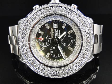 Mens Diamond Breitling Watch for sale 